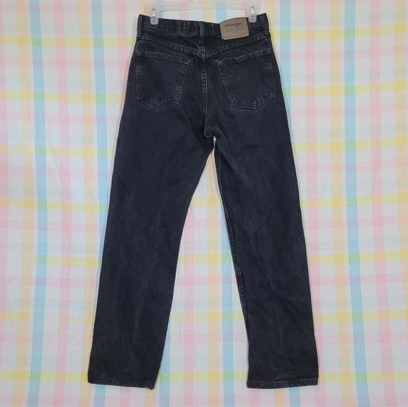 MISFITS Wrangler jeans black denim straight leg punk rock alternative patched - Picture 6 of 10